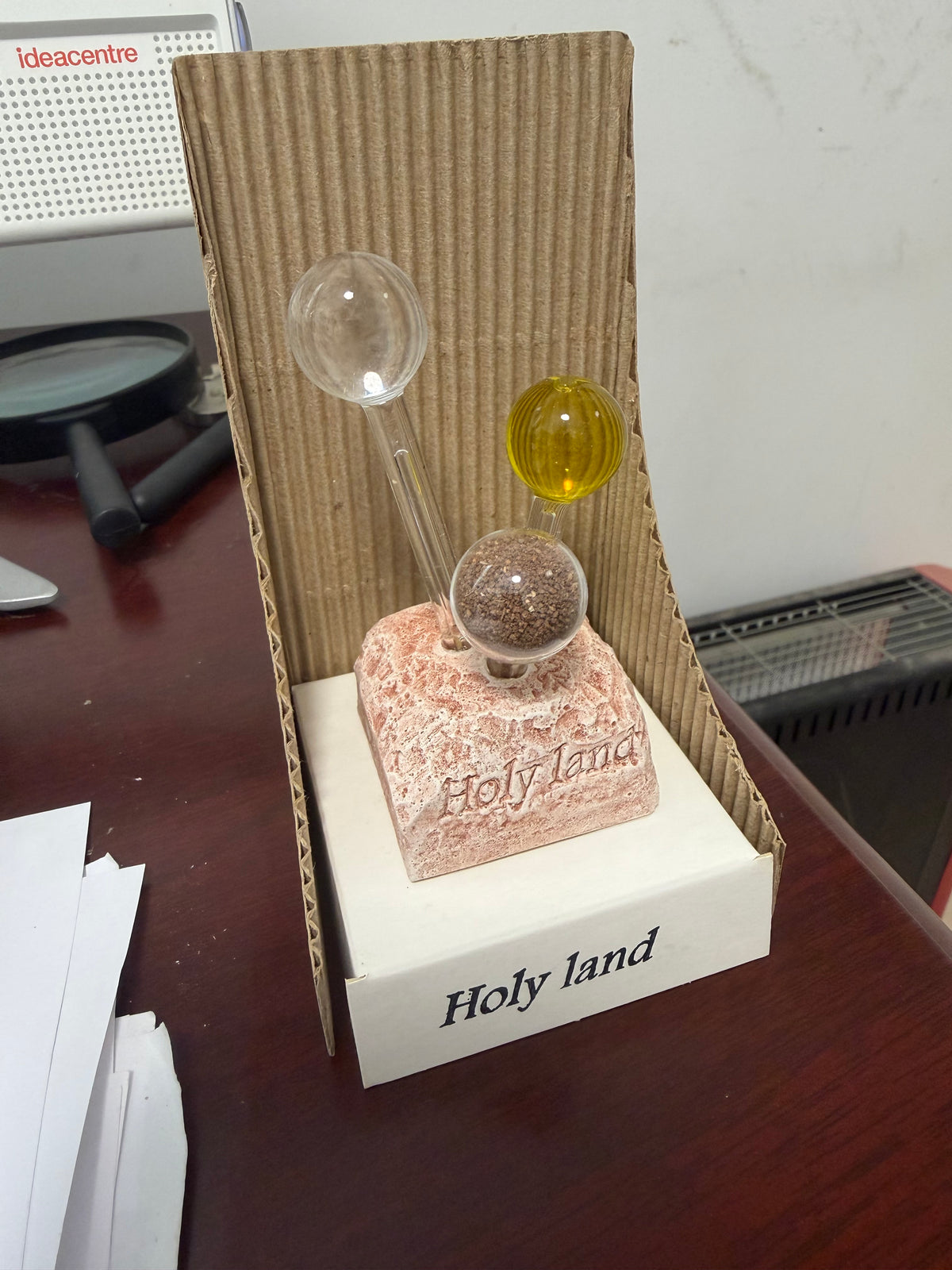 Holy Land Three Elements – Handmade Jordan River Baptismal Site Christian Keepsake