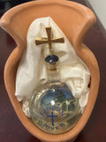 Jordan River Baptismal Keepsake – Handmade Holy Land Christian Gift with Cross