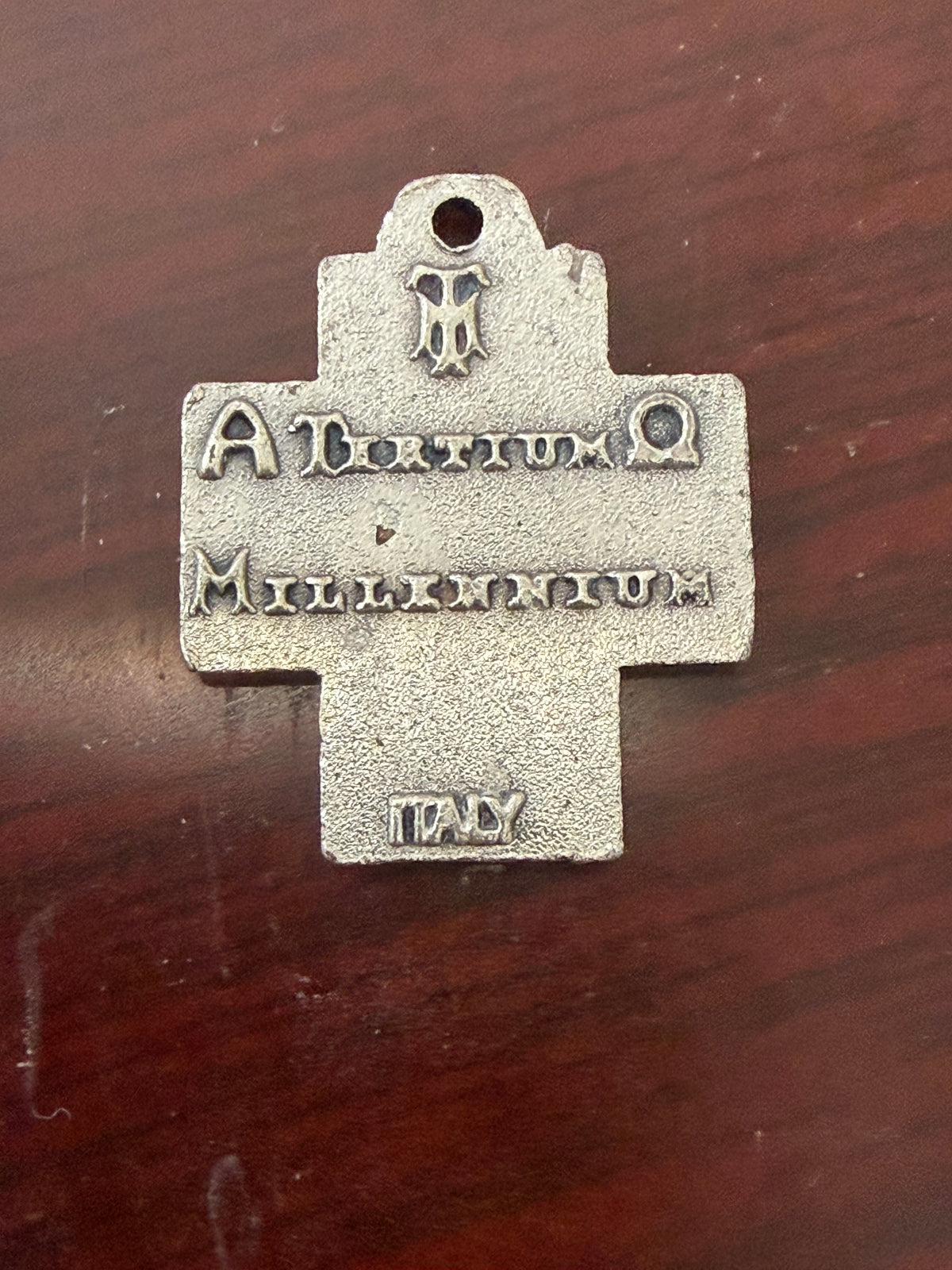 Holy Land Christian Cross Pendant – Alpha Omega & Chi-Rho Double-Sided Faith Pendant