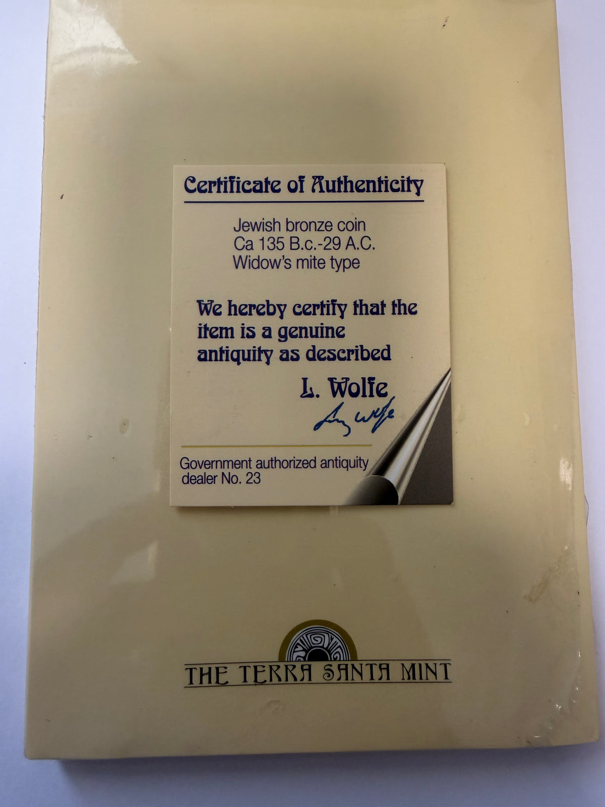 Authentic 2,000-Year-Old Widow’s Mite – Biblical-Era Holy Land Coin with Certificate of Authenticity