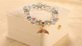 Blue Glaze Crystal Bracelet: Zircon Mermaid Charm