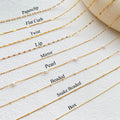 18K Gold Filled Chain Necklace,Pearl Chain,Curb Chian,Box Chain,Paperclip Chain,Twist Chain,Dainty Chain,Gift for Her,Mothers Day Gifts