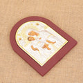 Red Border Gold Silver Orthodox Virgin Mary and Child Icon Hand-Painted Religious Art Church Altar Decor Christian Sacred Gift